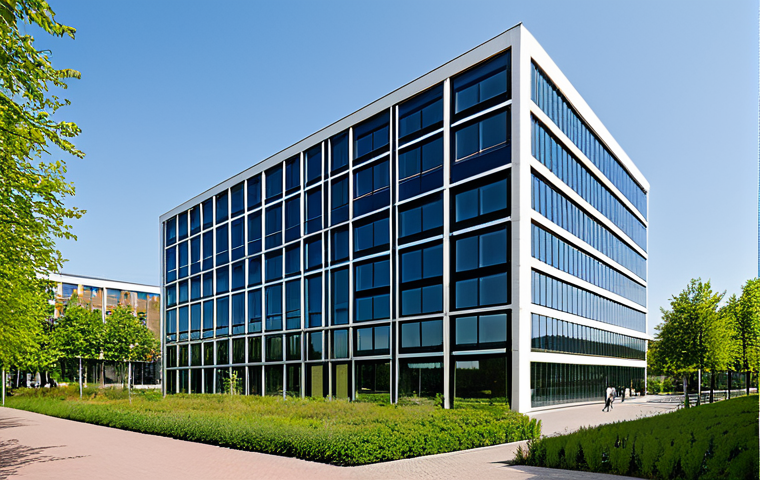 The Edge, Amsterdam - Sustainable Office**
"The Edge office building in Amsterdam, exterior view, modern architecture, solar panels integrated into the facade, lush green landscaping surrounding the building, daytime, clear sky, professional photograph, perfect anatomy, correct proportions, natural pose, fully clothed, appropriate content, safe for work, professional, modest, family-friendly, high resolution, realistic."
**
