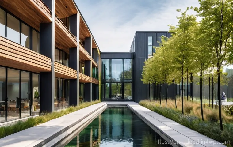 에너지 포지티브 건축과 생태적 맥락 - Biophilic Energy-Positive Urban Oasis**
A vibrant, multi-story energy-positive building stands proud...