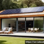 에너지 포지티브 건축과 에너지 자립 - **Prompt:** A futuristic yet inviting family home designed with cutting-edge sustainable architectur...