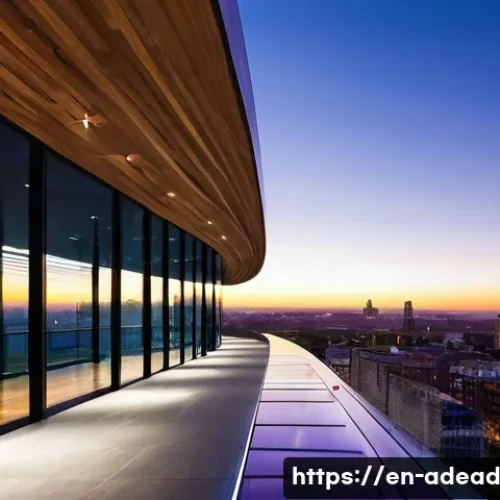 에너지 포지티브 건축과 세대 간 지속 가능성 - **Prompt:** A breathtaking, cutting-edge architectural marvel, an energy-positive building harmoniou...